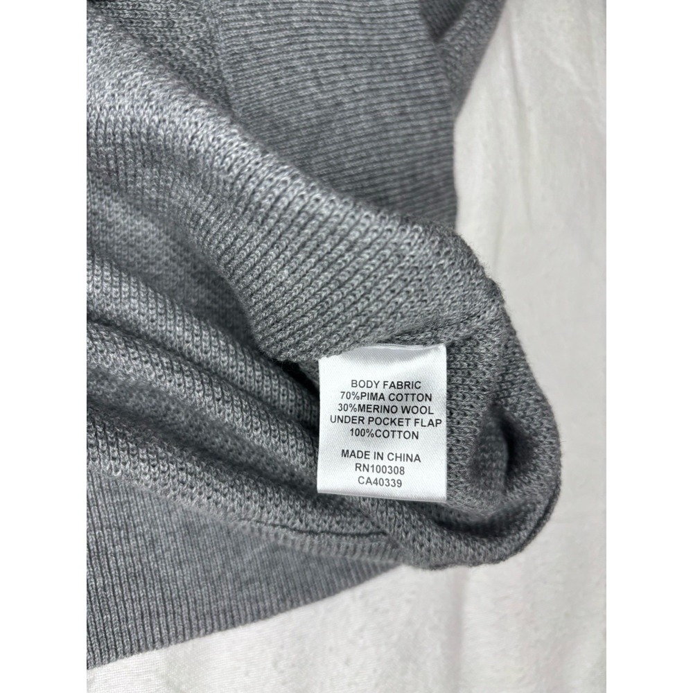PETER MILLAR Dover Pocketed Quarter-Zip  Pullover Sweater Gale Medium‎ NWT $250. - Picture 4 of 7